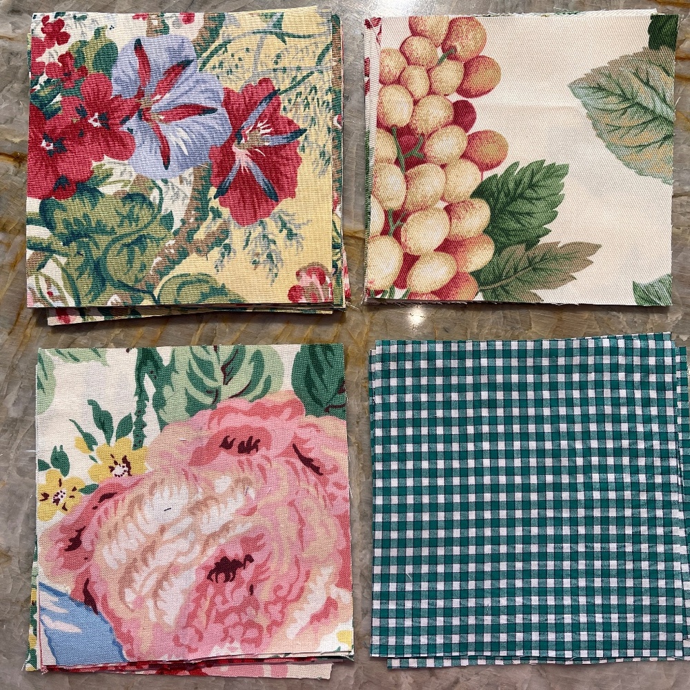 5" Inch Quilt Squares 38 Count Cotton Repurposed